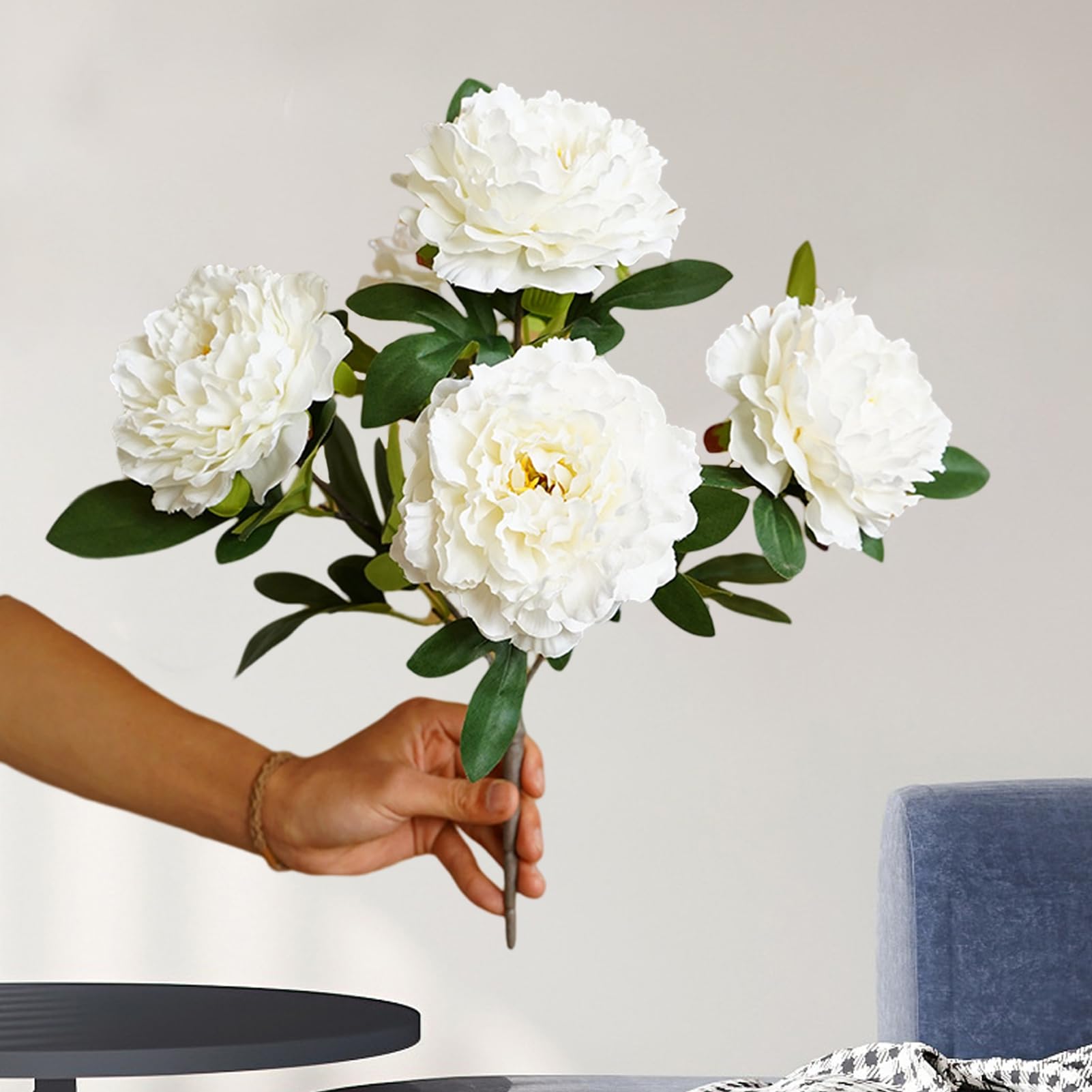 Amazon｜Tainrunse フェイクフラワー 詳細な牡丹の形の造花プレミアム